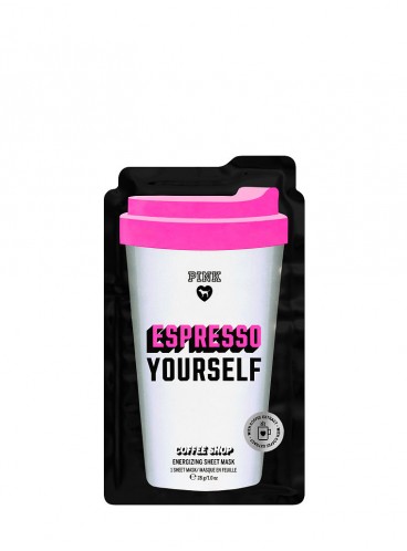 Підбадьорлива кавова маска для обличчя Espresso Yourself із серії PINK
