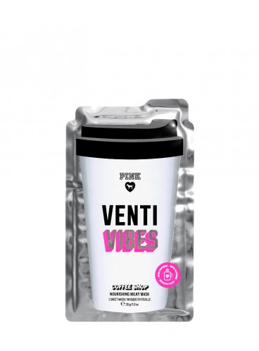 Поживна кавово-молочна маска для обличчя Venty Vibes із серії PINK