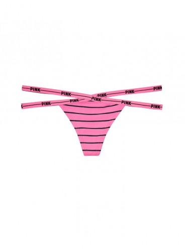 Бавовняні трусики-стрінги STRAPPY LOGO від Victoria's Secret PINK