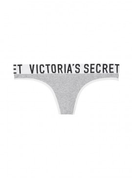 Докладніше про Трусики-стрінги Stretch Cotton Logo від Victoria&#039;s Secret - Heather Grey