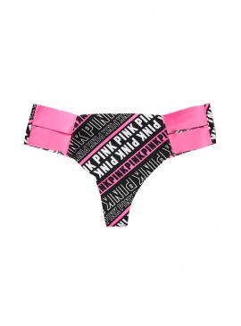 Докладніше про Безшовні трусики від Victoria&#039;s Secret PINK - Black And Pink Multi Logo