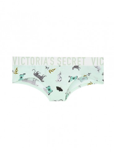 Хлопковые трусики-чики Victoria's Secret из коллекции Cotton Logo - Mint Tint Butterfly