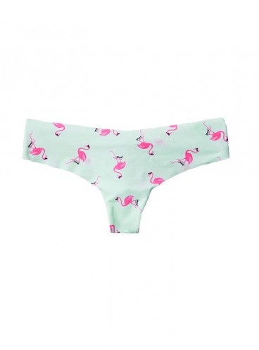 Бесшовные трусики-стринги Victoria's Secret PINK - Mint Frosting Flamingos