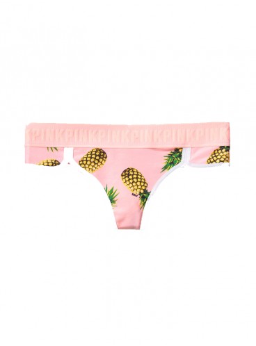 Хлопковые трусики-стринги Victoria's Secret PINK - Pineapple Logo