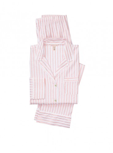 Фланелевая пижама Victoria's Secret из коллекции The Lightweight - Pink Lurex Stripe