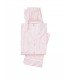 Фланелева піжама Victoria's Secret із колекції The Lightweight - Pink Lurex Stripe