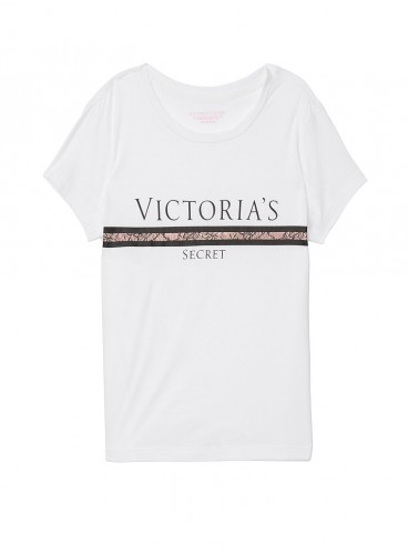 Футболка от Victoria's Secret - VS White - Lace Stripe