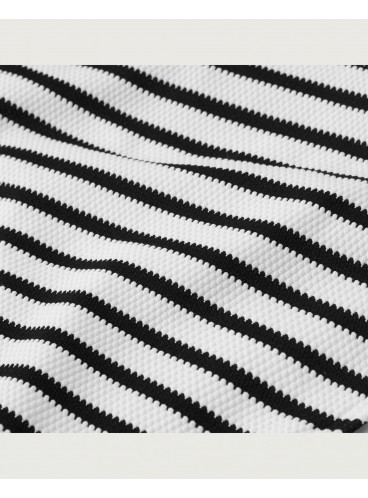 Стильний рифлений купальник-монокіні Abercrombie & Fitch - White Stripe