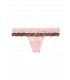 Трусики-стрінги Victoria's Secret PINK із колекції So Soft Lace - Chalk Rose With Leopard