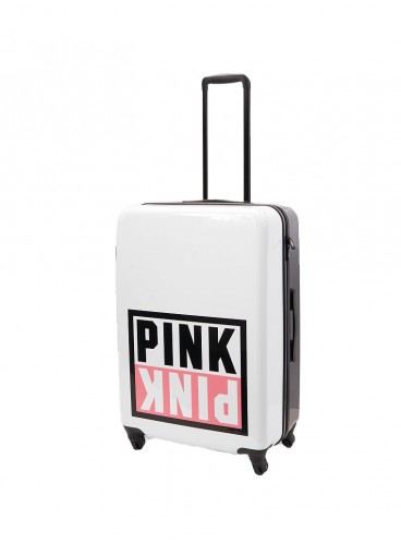 Валіза для подорожей Victoria's Secret PINK - White And Black With Logo