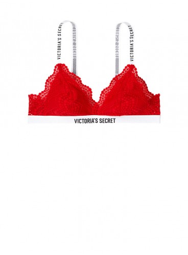 Кружевная бралетка Logo & Lace от Victoria's Secret - Red Licorice