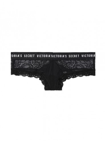 Трусики-чики из коллекции Very Sexy Logo Lace от Victoria's Secret - Black