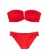 NEW! Стильный купальник Ruched V-Front Bandeau от Victoria's Secret - Salsa Red