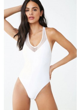 More about Купальник-монокини Mesh-Trim Y-Back от Forever 21 - WHITE