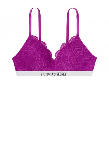Бюстгальтер Lace Lightly Lined Wireless из серии The T-Shirt от Victoria's Secret - Berry Diva Logo