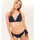 Рифленный купальник Abercrombie & Fitch - NAVY BLUE