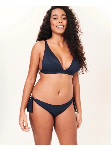 Рифленный купальник Abercrombie & Fitch - NAVY BLUE