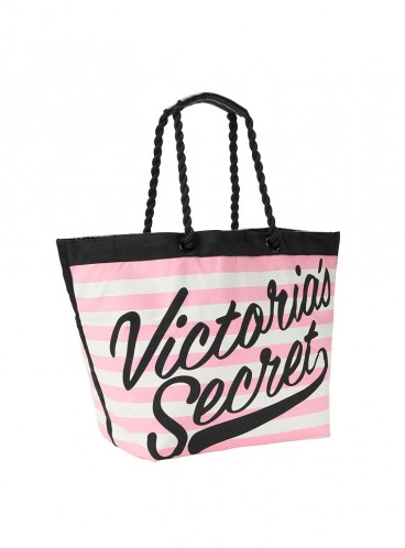 Стильная пляжная сумка Victoria's Secret - Pink Strip