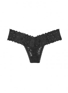 Докладніше про Трусики-стрінги Victoria&#039;s Secret із колекції Floral Lace - Black