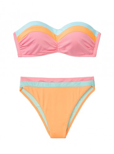 NEW! Стильный купальник Bustier Bandeau от Victoria's Secret - Sun Peach