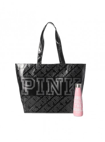 Термопляшка для води + сумка-шоппер від Victoria's Secret PINK - Pink