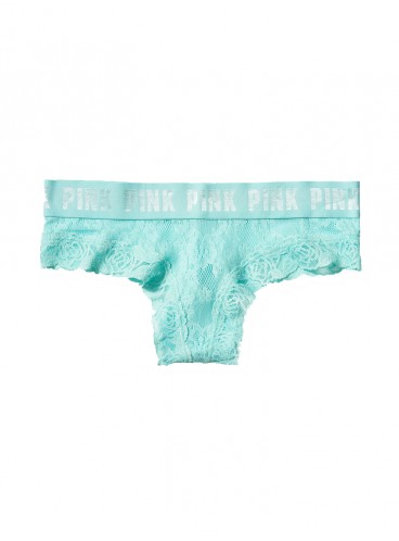 Кружевные трусики-чики от Victoria's Secret PINK - Pure Blue