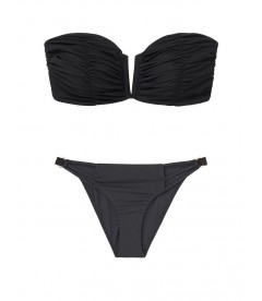 Стильный купальник Ruched V-Front Bandeau от Victoria's Secret - Black