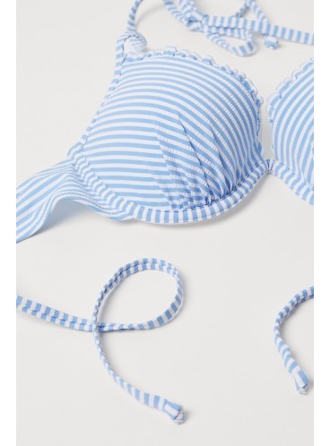 Стильний купальник з Push-Up від H&M - Blue White Striped