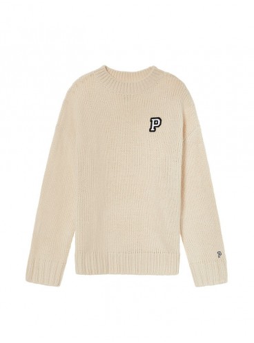 Стильный теплый свитер из коллекции Victoria's Secret PINK - Oatmeal 