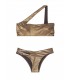 NEW! Стильний купальник Metallic One-shoulder від Victoria's Secret - Dark Gold