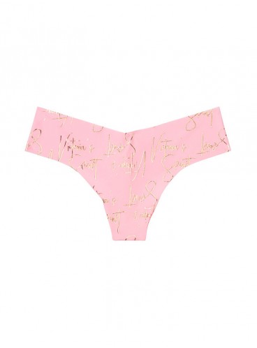 Безшовні трусики-стрінги від Victoria's Secret - Pink Signature Foil