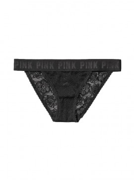 Докладніше про Мереживні трусики-бікіні від Victoria&#039;s Secret PINK - Black