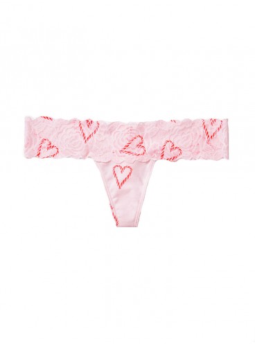 Трусики-стрінги Victoria's Secret PINK з колекції Lace Trim - Pinch Me Pink