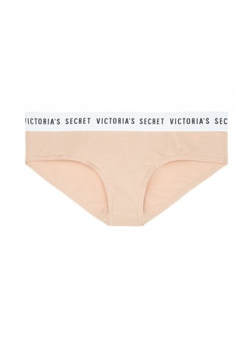 Бавовняні трусики-бікіні Victoria's Secret із колекції Cotton Logo - Nude