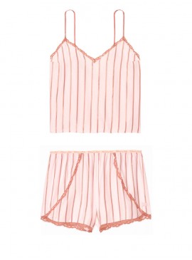 Докладніше про Піжамка з колекції Flannel Sleep від Victoria&#039;s Secret - Pink Classic Lurex Stripe