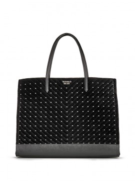 Докладніше про Стильна оксамитова сумка Studded від Victoria&#039;s Secret - Black