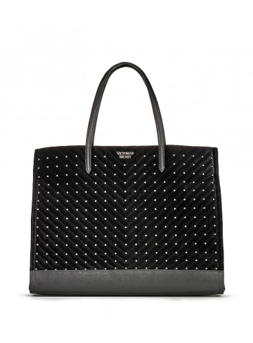 Стильная бархатная сумка Studded от Victoria's Secret - Black