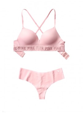 Докладніше про Комплект білизни від Victoria&#039;s Secret PINK - Chalk Rose