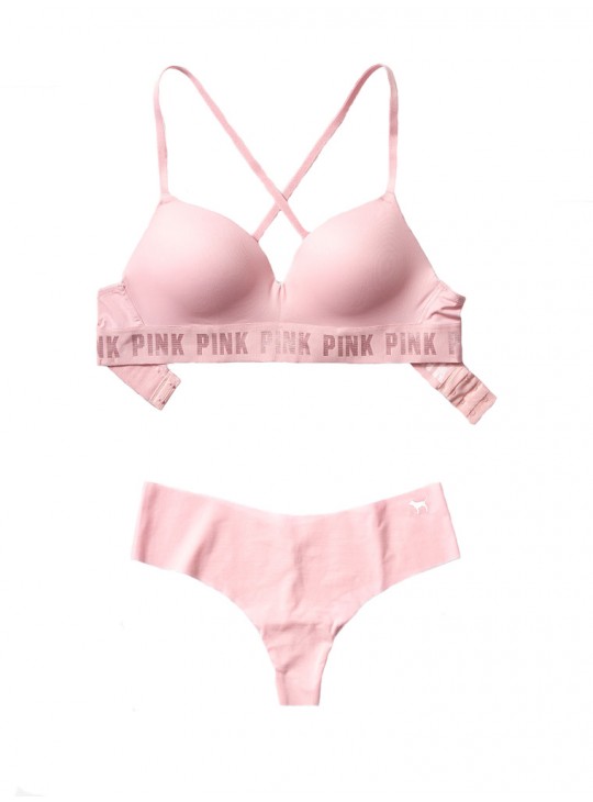 Купить Комплект бeлья от Victorias Secret PINK - Chalk Rose 10628. Женскоебелье Виктория Сикрет
