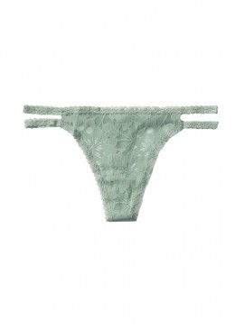 Докладніше про Трусики-стрінги Victoria&#039;s Secret PINK з колекції Lace Strappy - Seasalt Green