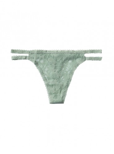 Трусики-стринги Victoria's Secret PINK из коллекции Lace Strappy - Seasalt Green