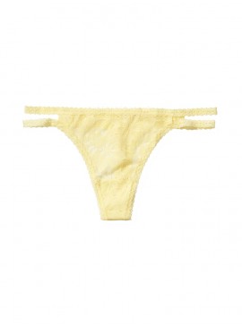 Докладніше про Трусики-стрінги Victoria&#039;s Secret PINK із колекції Lace Strappy - Yellow
