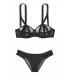 Комплект бeлья Unlined Mesh Balconette из коллекции Luxe Lingerie от Victoria's Secret - Black