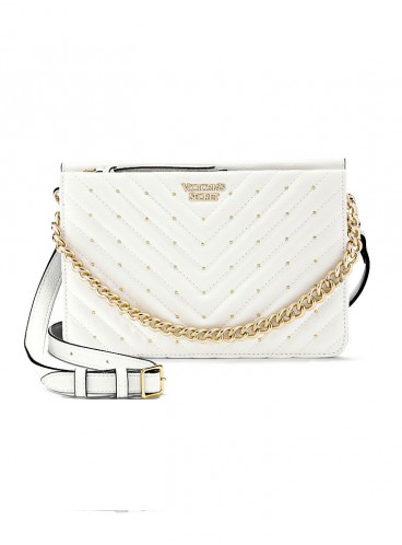 Стильна сумка Studded V-Quilt 24/7 від Victoria's Secret - White Gold