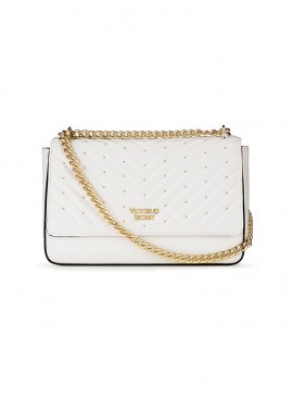 Докладніше про Стильна сумка Studded V-Quilt Bond Street від Victoria&#039;s Secret - White