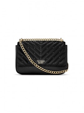 Докладніше про Стильна сумка Studded V-Quilt Small Bond Street від Victoria&#039;s Secret - Black Gold