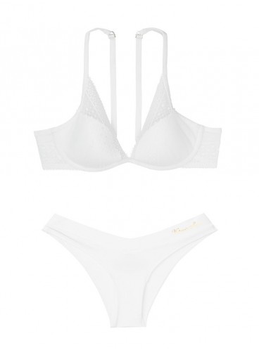 Комплект бeлья Lightly Lined Lace Plunge от Victoria's Secret - White