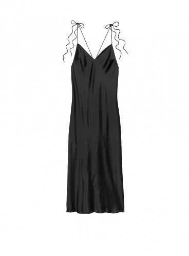 Ночная рубашка из коллекции Satin Slip Dress от Victoria's Secret - Black