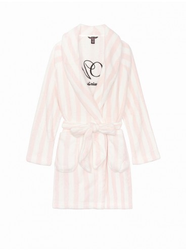 Плюшевый халат от Victoria's Secret - Pink Stripe