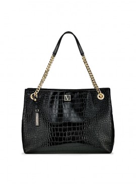Докладніше про Стильна сумка The Victoria Shoulder від Victoria&#039;s Secret - Black Croc
